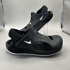 Nike Sunray Protect 3 Shoes Youth Size 3Y Black White Water Sandals Closed Toe
